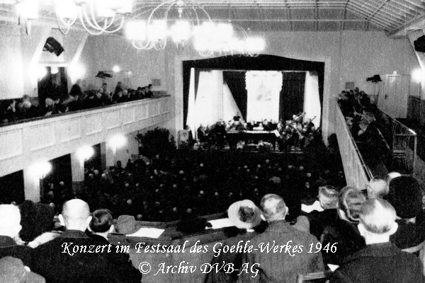 Konzert im Goehle-Werk 1946