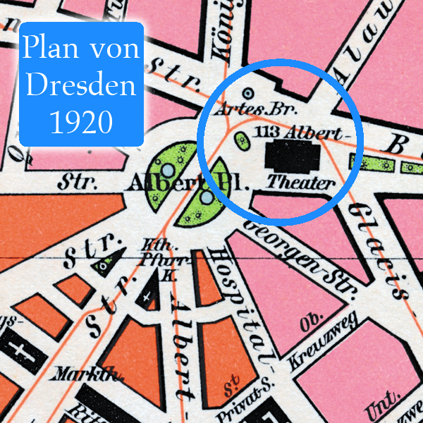 Plan von Dresden 1920