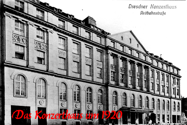 Fassade Konzerthaus 1920