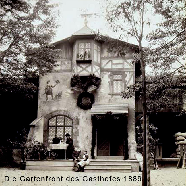 Gartenfront des Gasthofes Reisewitz 1889