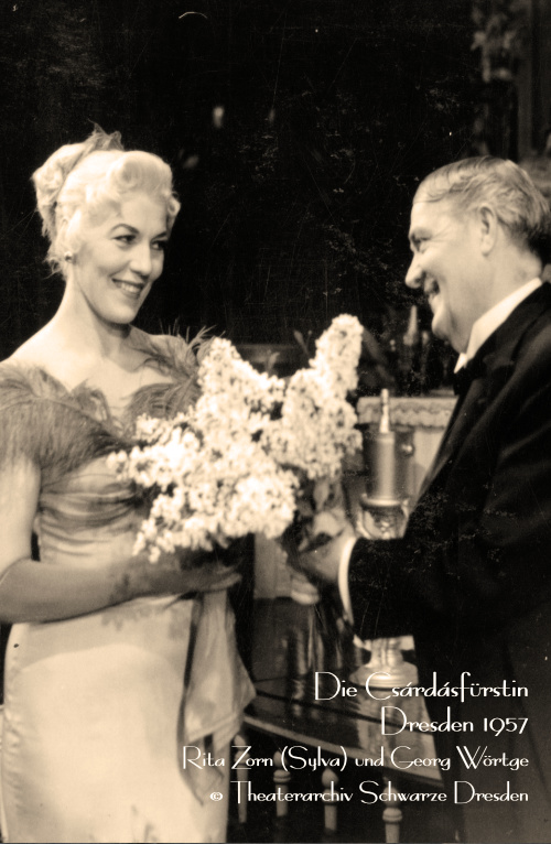 Rita Zorn als Sylva in Die Csárdásfürstin 1957